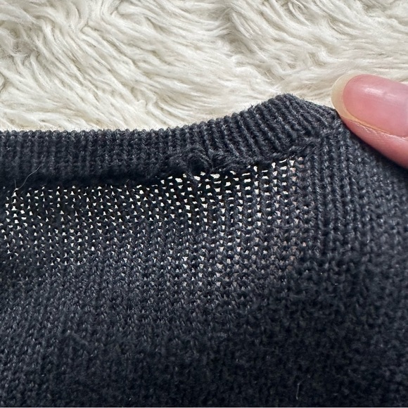 Vintage Arriviste Cardigan Holiday Ugly Christmas Sweater Beaded Black XL - Picture 11 of 13